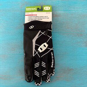 Seibertron Football Pro 3.0 Super Grip Gloves Black & White Sz L NEW